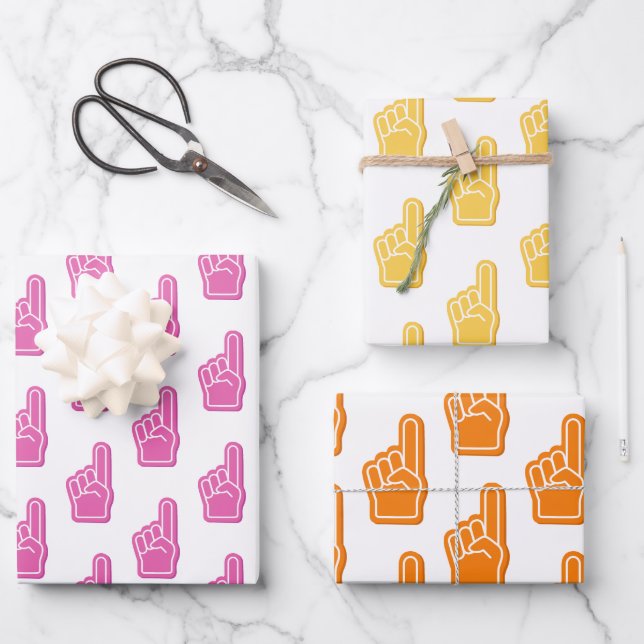 Feuille De Papier Cadeau Nous sommes #1 ! Finger School Fan Club Team Spiri (Recto)