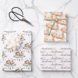 Feuille De Papier Cadeau Nous sommes dans le nuage neuf, des plumes de saum