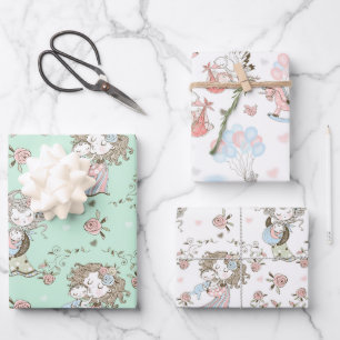 Feuille De Papier Cadeau Nouveau Baby shower bébé maman et bébé