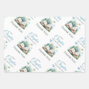 Feuille De Papier Cadeau Nouveau chapitre Baby Shower Livre d'histoires pou