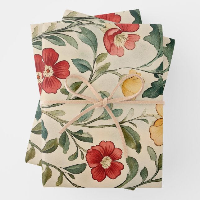 Feuille De Papier Cadeau Nouveau William Morris  (En situation)