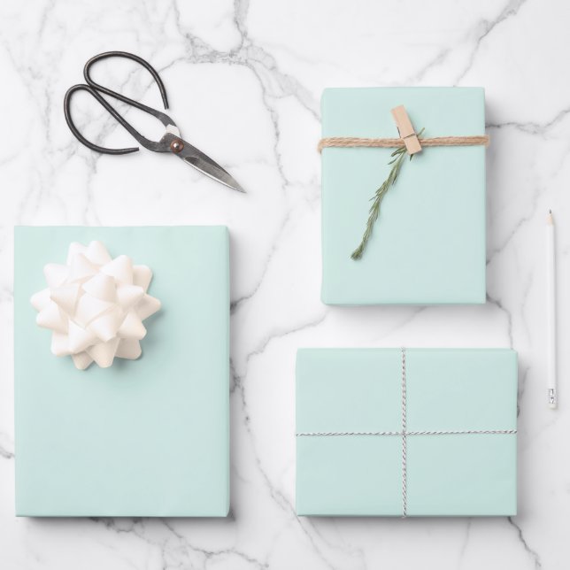 Feuille De Papier Cadeau Nuage de Menthe (Recto)
