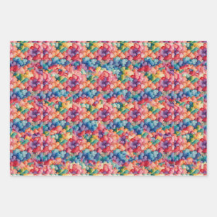 Feuille De Papier Cadeau Nuages Arc-en-Ciel
