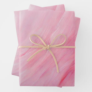 Feuille De Papier Cadeau Nuances Abstraites de rose et de pinceau