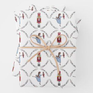 Feuille De Papier Cadeau Nutcracker Suite Ballet classique Noël