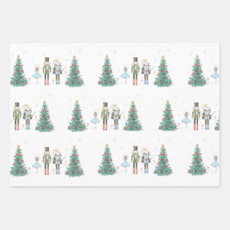 Feuille De Papier Cadeau Nutcracker Wrapping Paper- Pastel and Festive