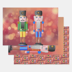 Feuille De Papier Cadeau Nutcrackers