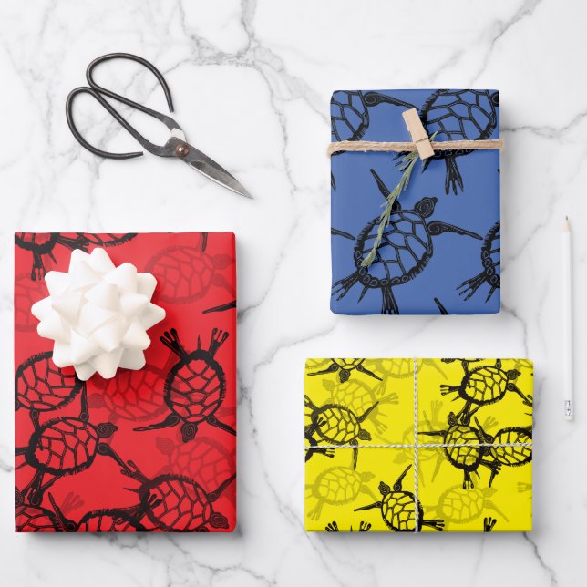 Feuille De Papier Cadeau Ocean Sea Turtle Kids (Recto)