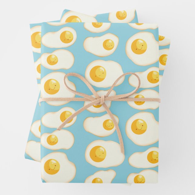 Feuille De Papier Cadeau OEufs au plat (En situation)