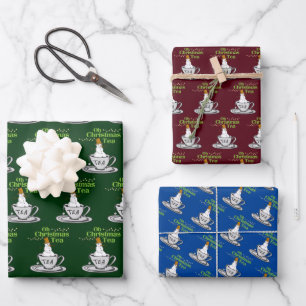 Feuille De Papier Cadeau Oh Christmas Tea - Tea Lover Noël
