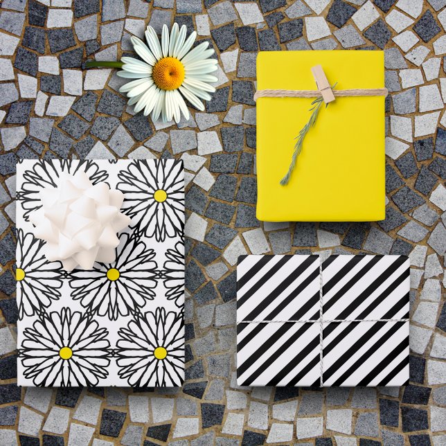 Feuille De Papier Cadeau Oh Daisy (Daisy gift wrap)