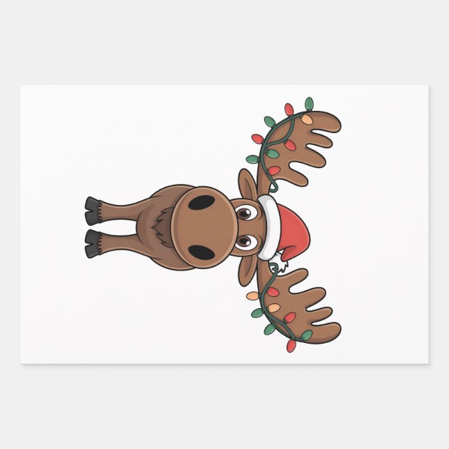 Feuille De Papier Cadeau Oie Feux d'arbre de Noël Fundy Noël Amour d'origna (Devant)