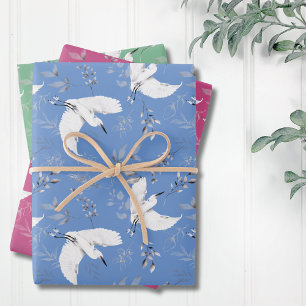 Feuille De Papier Cadeau Oiseaux Nature Aquarelle Art Illustration Motif