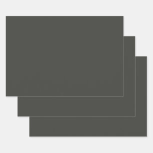 Feuille De Papier Cadeau olive noire (couleur solide)