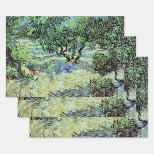 Feuille De Papier Cadeau Oliveraie par Vincent van Gogh