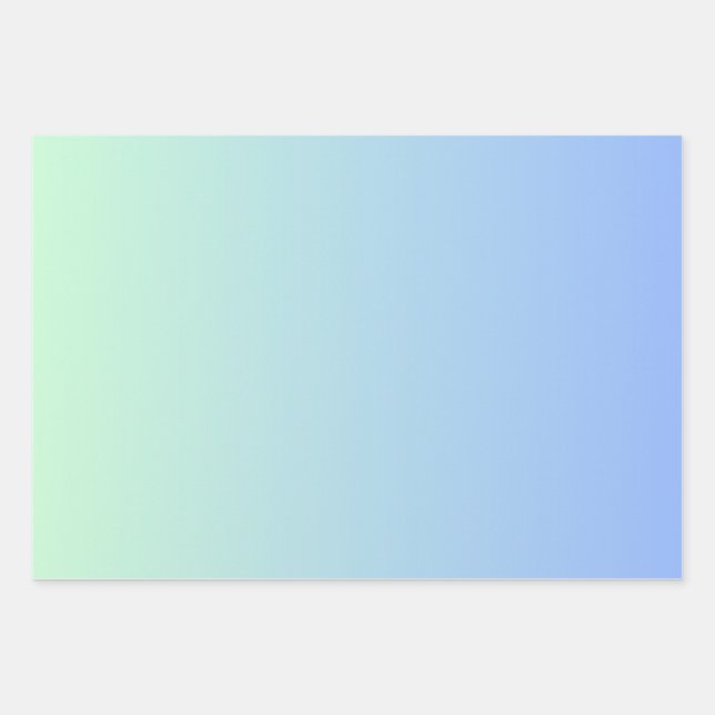 Feuille De Papier Cadeau Ombre bleu argenté violet blanc (Devant)