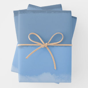 Feuille De Papier Cadeau Ombre bleue