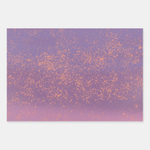 Feuille De Papier Cadeau Ombre pourpre avec des plaques de peinture à la br