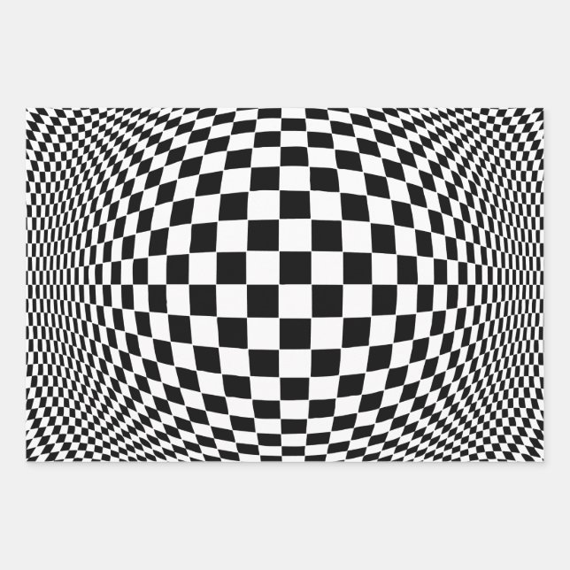 Feuille De Papier Cadeau Op. Art (Devant)