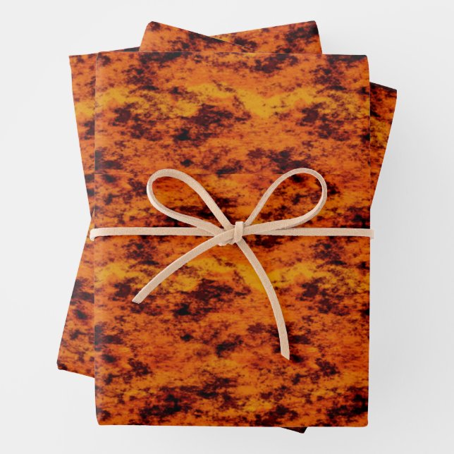 Feuille De Papier Cadeau Orange Grunge (En situation)