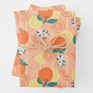 Feuille De Papier Cadeau Orange Summer Orange