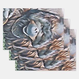 FEUILLE DE PAPIER CADEAU ORANGUTAN