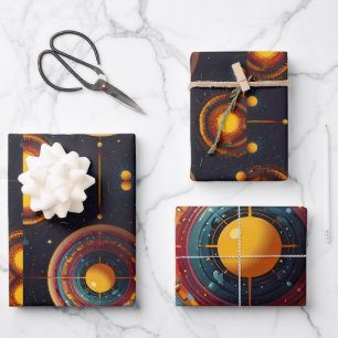 Feuille De Papier Cadeau Orbite cosmique