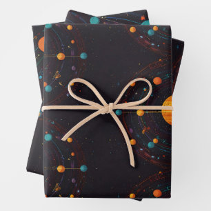 Feuille De Papier Cadeau Orbite cosmique