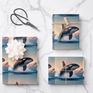 Feuille De Papier Cadeau Orca