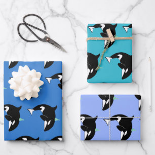 Feuille De Papier Cadeau Orca Killer Whale Anniversaire