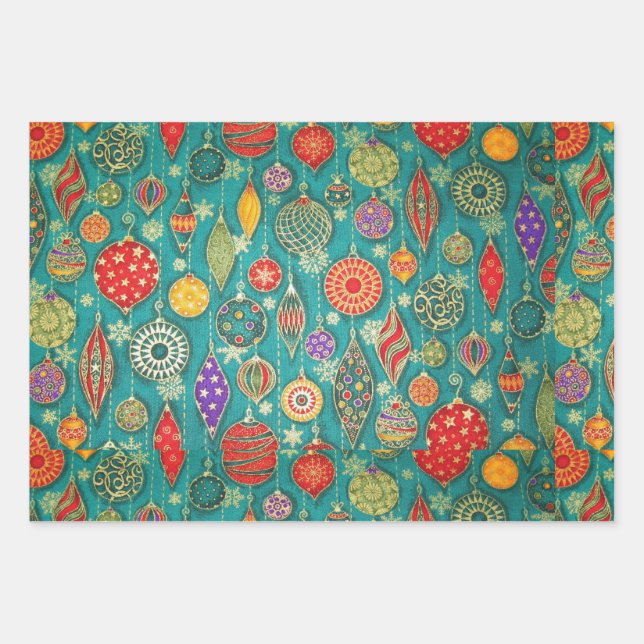 Feuille De Papier Cadeau Ornements (Devant)