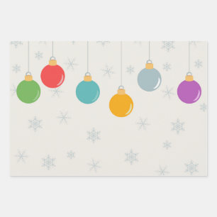 Feuille De Papier Cadeau Ornements de Noël