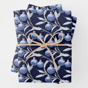 Feuille De Papier Cadeau Ornements de Noël Chic Arbre Fêtes