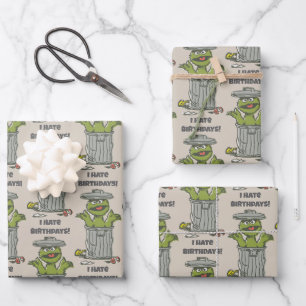 Feuille De Papier Cadeau Oscar le Grognon Vintage