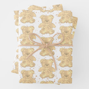 Feuille De Papier Cadeau Ours en peluche mignon