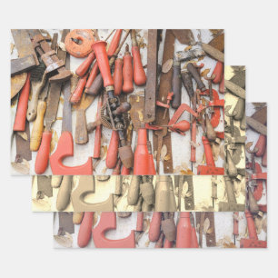 Feuille De Papier Cadeau Outils Outil Russe antique Red Man