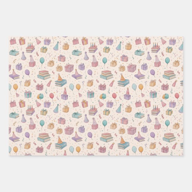 Feuille De Papier Cadeau Pack amusant (Devant)