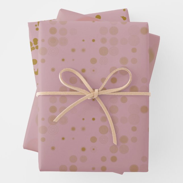 Feuille De Papier Cadeau Pack cadeau rose Gold (En situation)