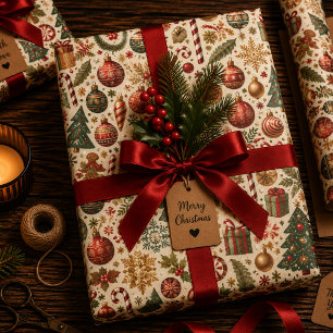 Feuille De Papier Cadeau Paillettes et Étincelles