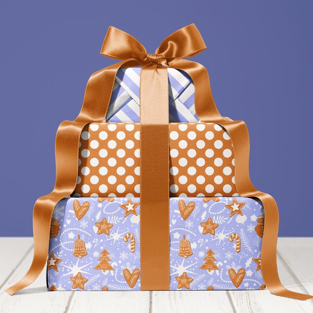 Feuille De Papier Cadeau Pain d'épices biscuits Motif Noël de Noël (Créateur téléchargé)