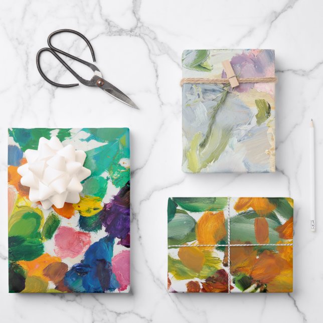 Feuille De Papier Cadeau Palette d'artistes 1 (Recto)