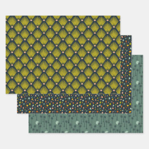 Feuille De Papier Cadeau Palm du désert Botaniques, Palmiers et Terrazzo