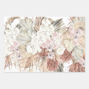 Feuille De Papier Cadeau Pampas Grass Floral Tropical Jungle