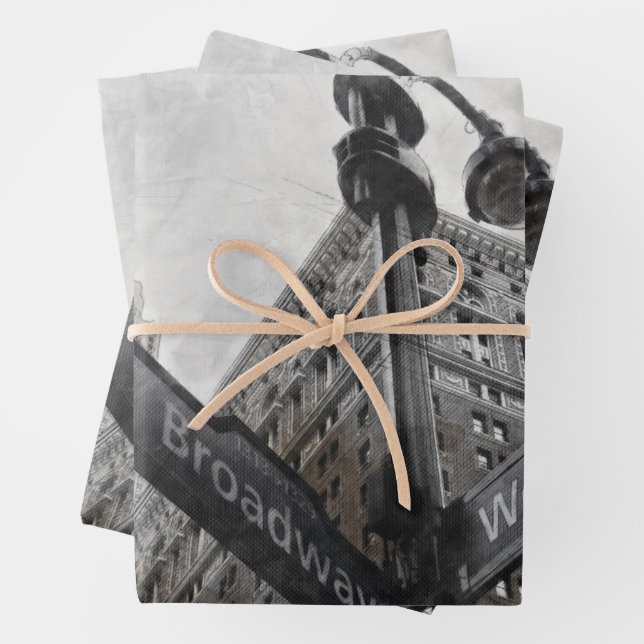 Feuille De Papier Cadeau Panneau d'angle couleur large  (En situation)