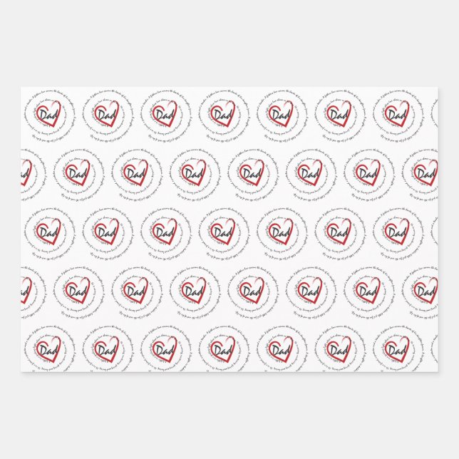 Feuille De Papier Cadeau Papa - Fête des pères (Devant)