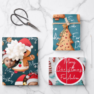 Feuille De Papier Cadeau Papel regalo personalizado navideño