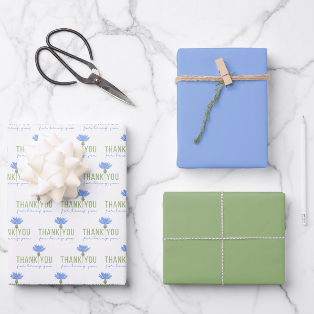 Feuille De Papier Cadeau Papiers d'emballage Merci d'être toi (Recto)