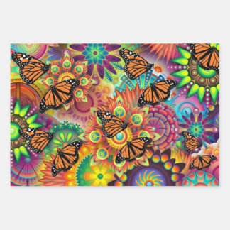 Feuille De Papier Cadeau Papillon Monarque
