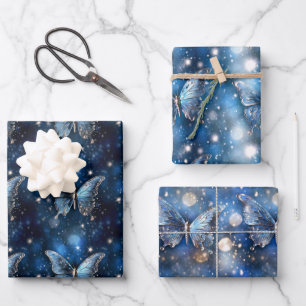 Feuille De Papier Cadeau Papillon motif enchanté magique sans couture chic