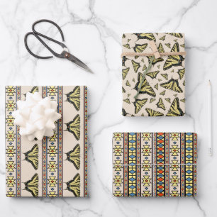 Feuille De Papier Cadeau Papillon Southwestern jaune Swallowtail